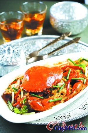 黄咖喱鸡蛋炒肉蟹