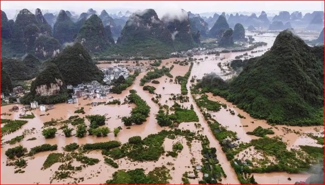桂林阳朔水灾