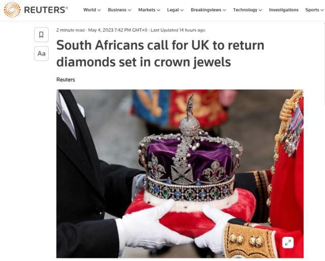 非洲人要求英国归还世界上最大的钻石非洲之星，而这颗钻石已镶嵌在加冕仪式所需的皇家权杖上 ...